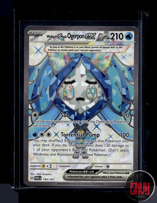 Wellspring Mask Ogerpon ex NM 194/167 Ultra Rare Twilight Masquerade Pokemon