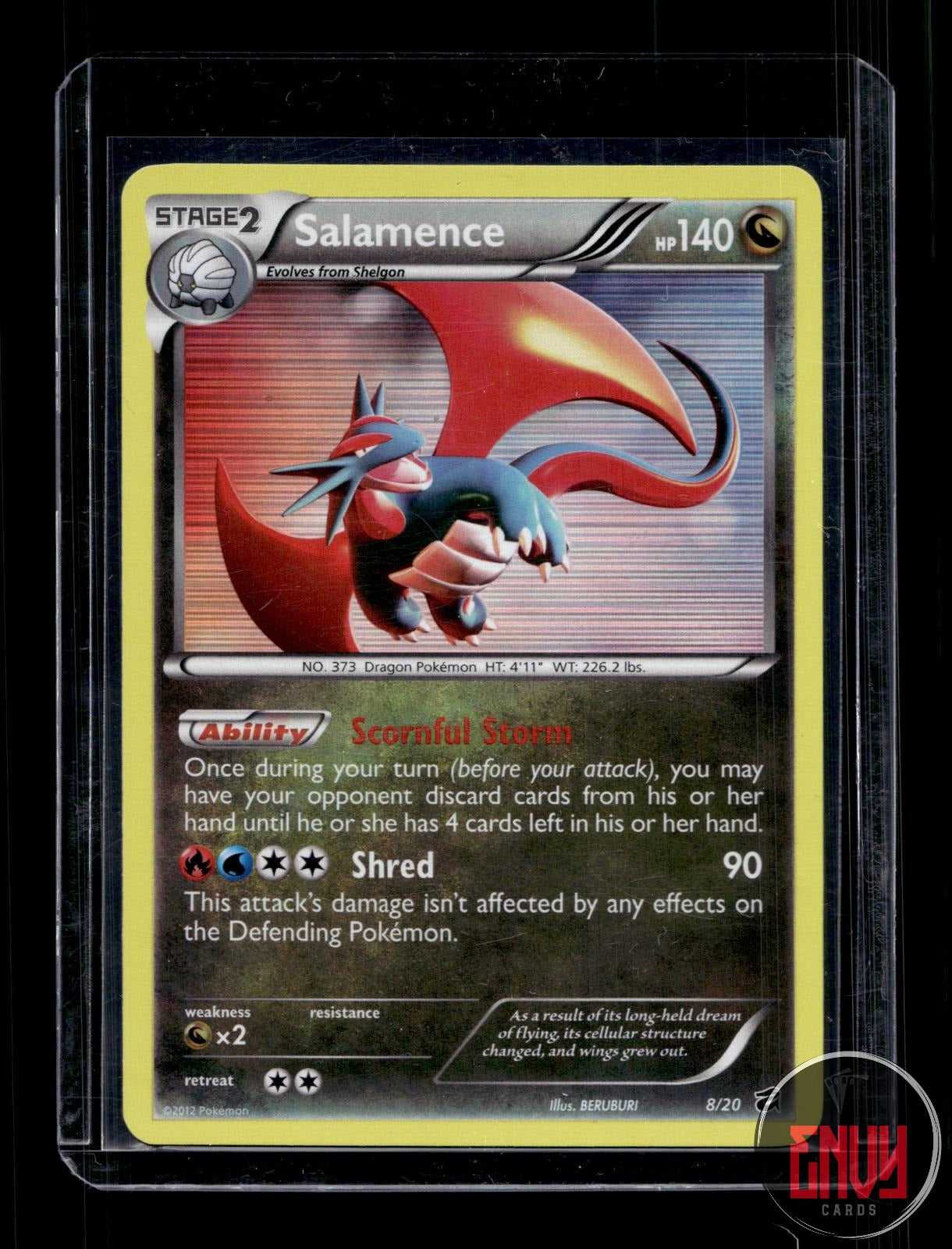 Salamence Near Mint 8/20 Rare Dragon Vault Pokemon Holo
