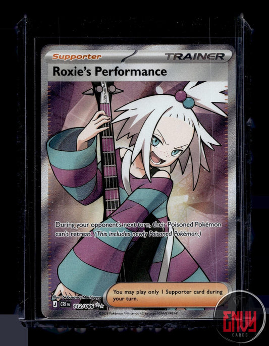 Roxie's Performance Near Mint 112/086 Ultra Rare ME04: Chaos Rising Pokemon