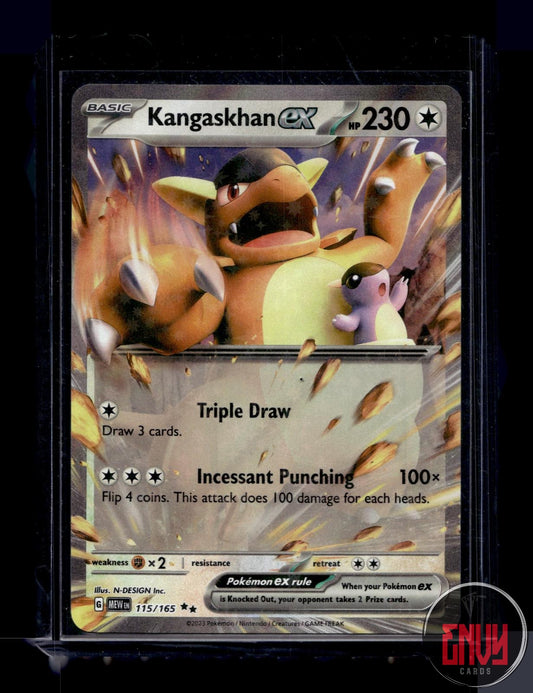 Kangaskhan ex Near Mint 115/165 Double Rare 151 Pokemon