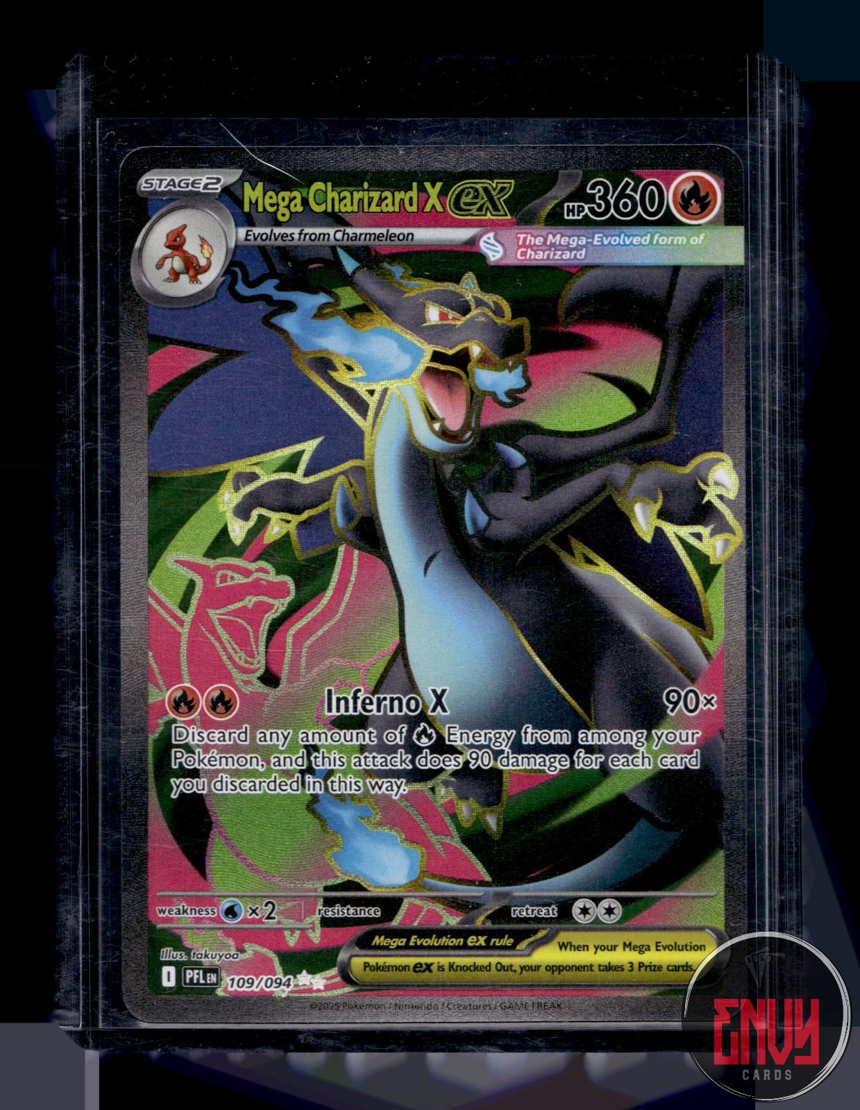 Mega Charizard X ex Near Mint 109/094 Ultra Rare Phantasmal Flames Pokemon
