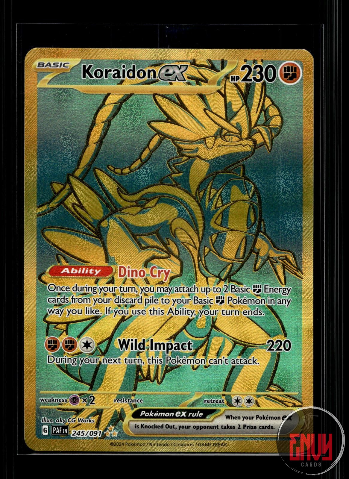 Koraidon ex NM 245/091 HR Paldean Fates Pokemon Holo