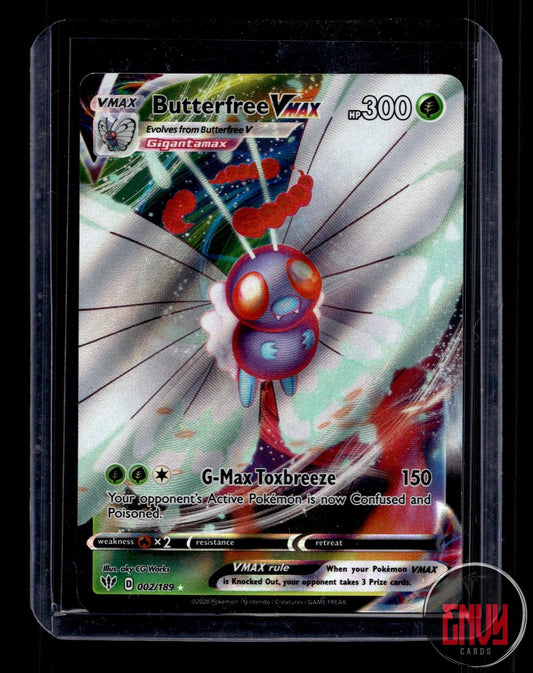 Butterfree VMAX Near Mint 002/189 VMAX Rare Darkness Ablaze Pokemon Holo
