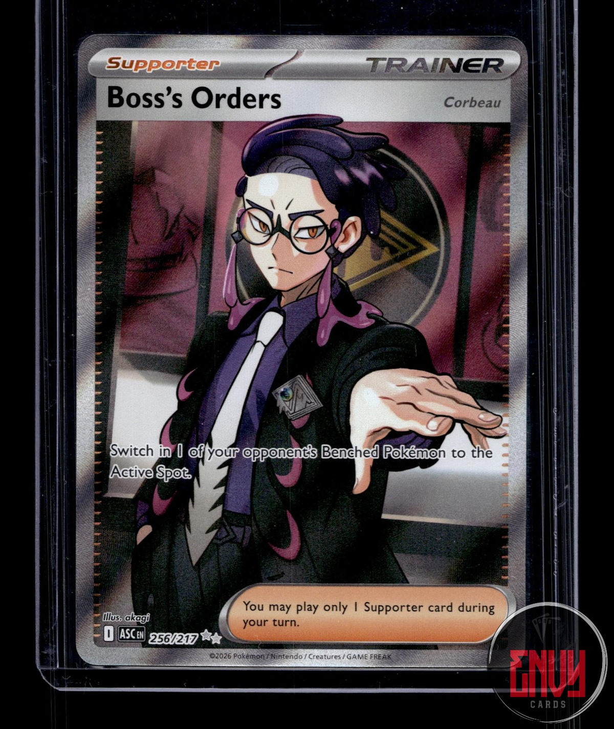 Boss's Orders [Corbeau] NM 256/217 UR Ascended Heroes Pokemon Holo