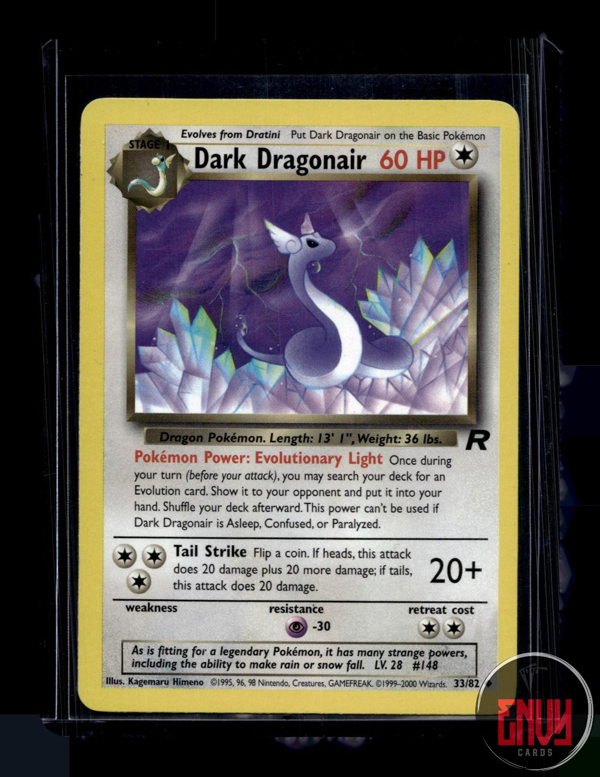 Dark Dragonair Lightly Played 33/82 Uncommon Team Rocket Pokemon Unlimited