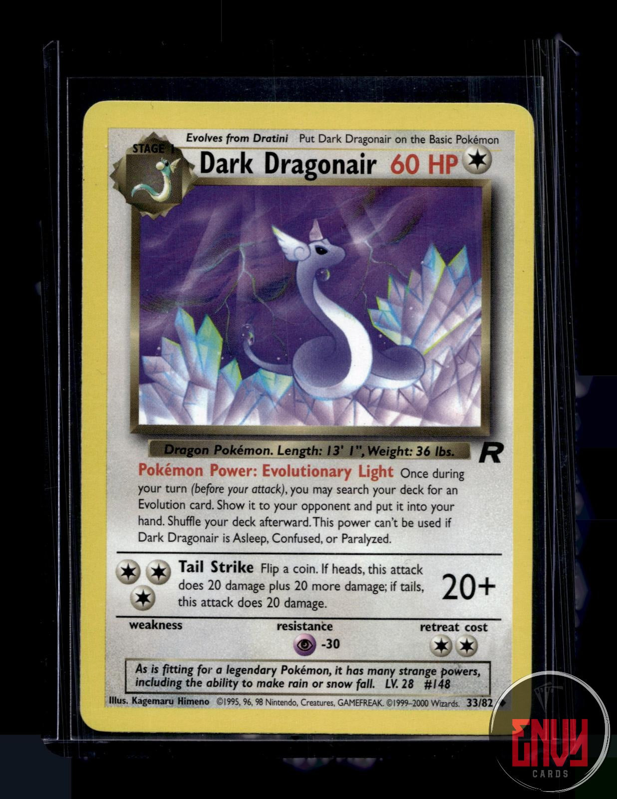 Dark Dragonair Lightly Played 33/82 Uncommon Team Rocket Pokemon Unlimited