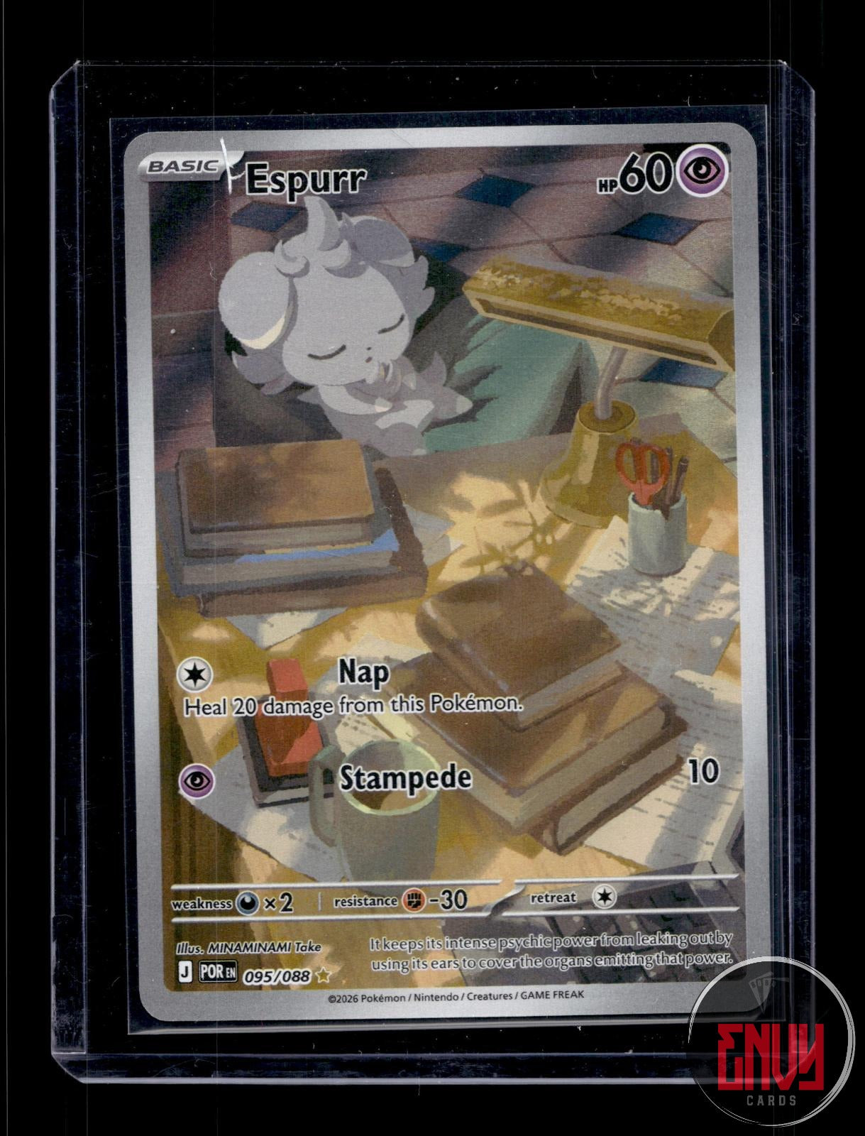 Espurr Near Mint 095/088 Illustration Rare Perfect Order Pokemon