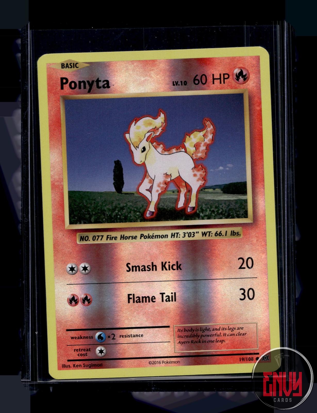 Ponyta Lightly Played 19/108 Common Evolutions Pokemon Reverse Holo