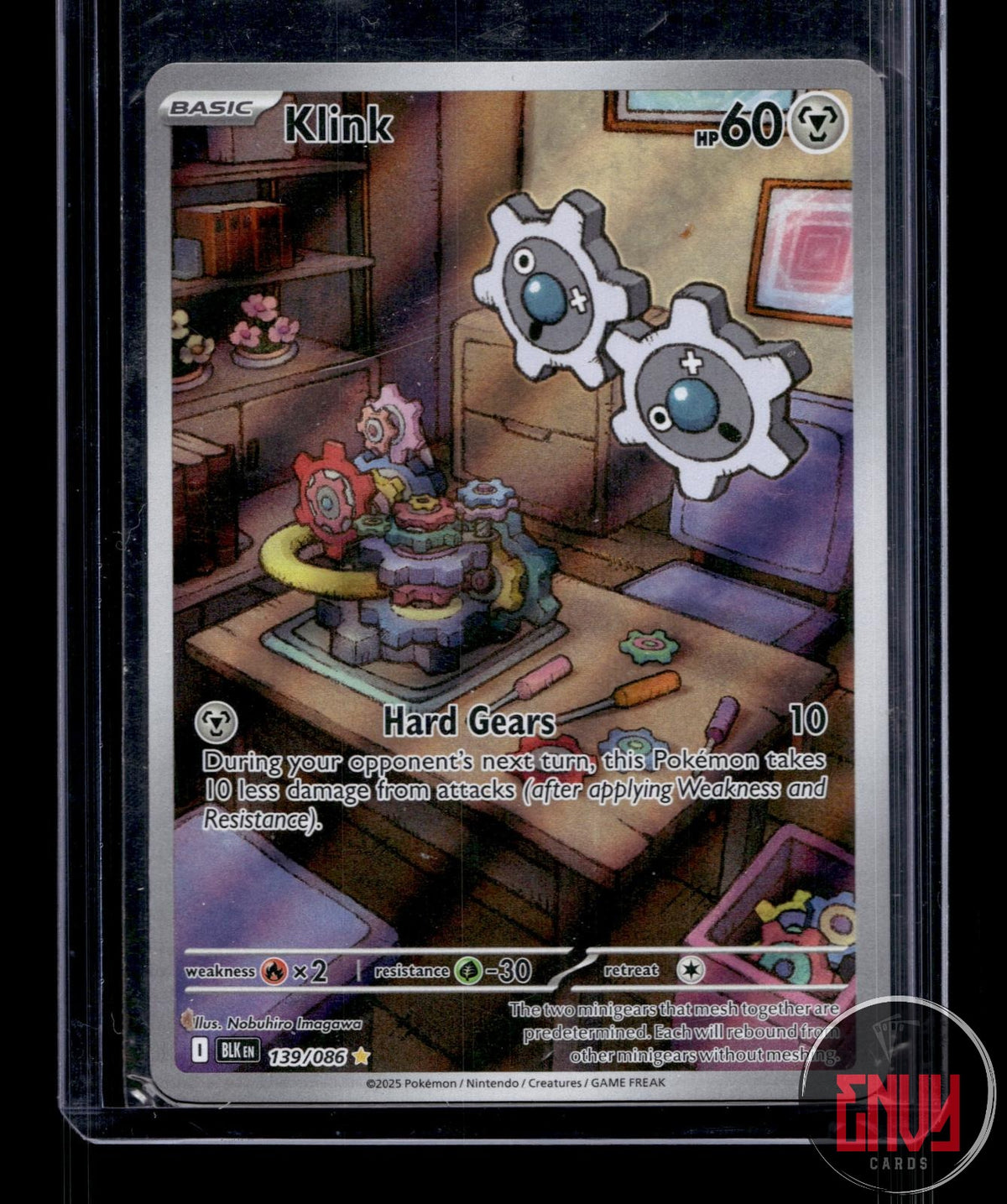 Klink NM 139/086 IR Black Bolt Pokemon Holo