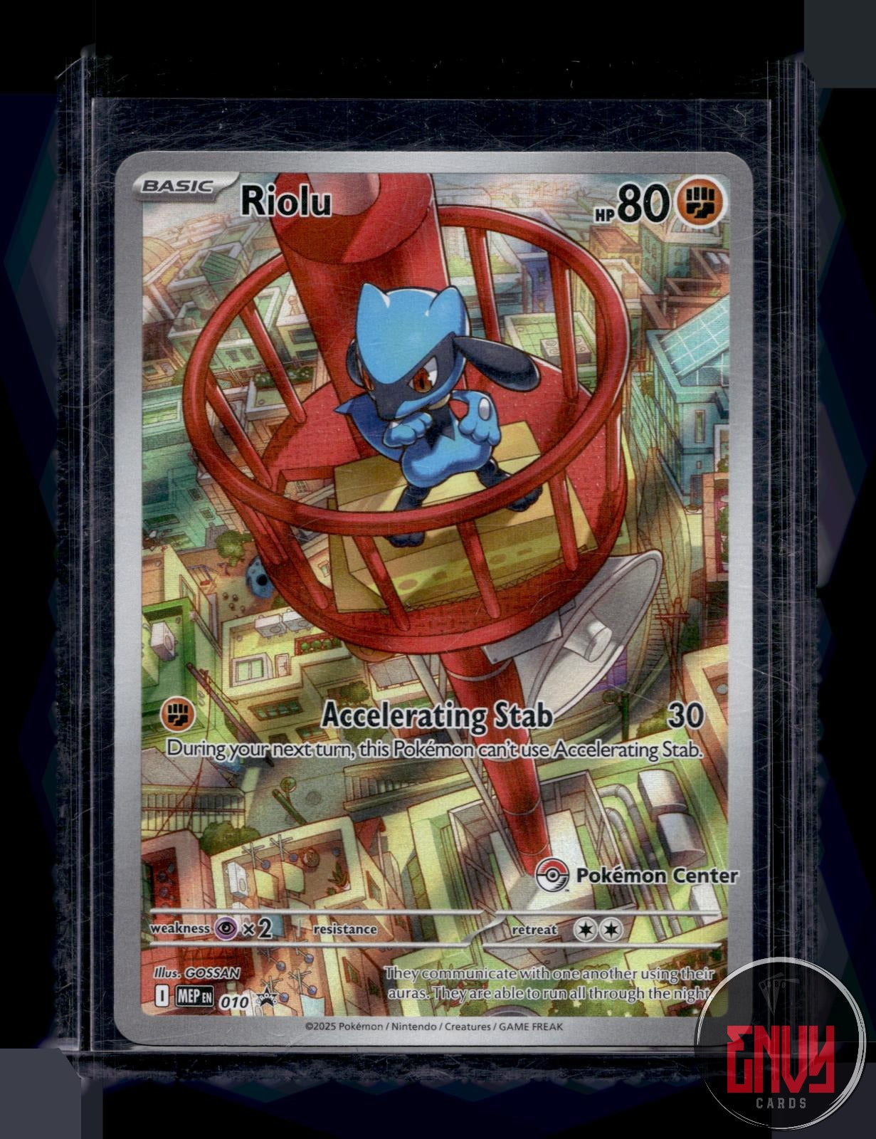 Riolu (Pokemon Center Exclusive) NM 010 ME: Mega Evolution Promo Pokemon Holo