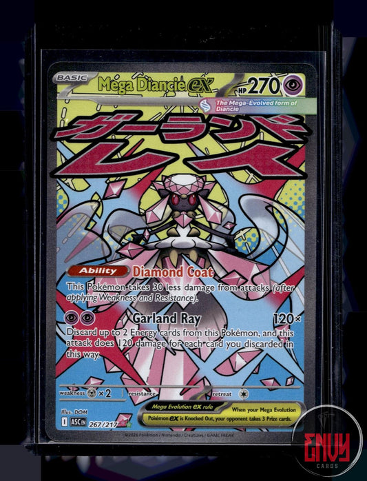 Mega Diancie ex Near Mint 267/217 Mega Attack Rare Ascended Heroes Pokemon