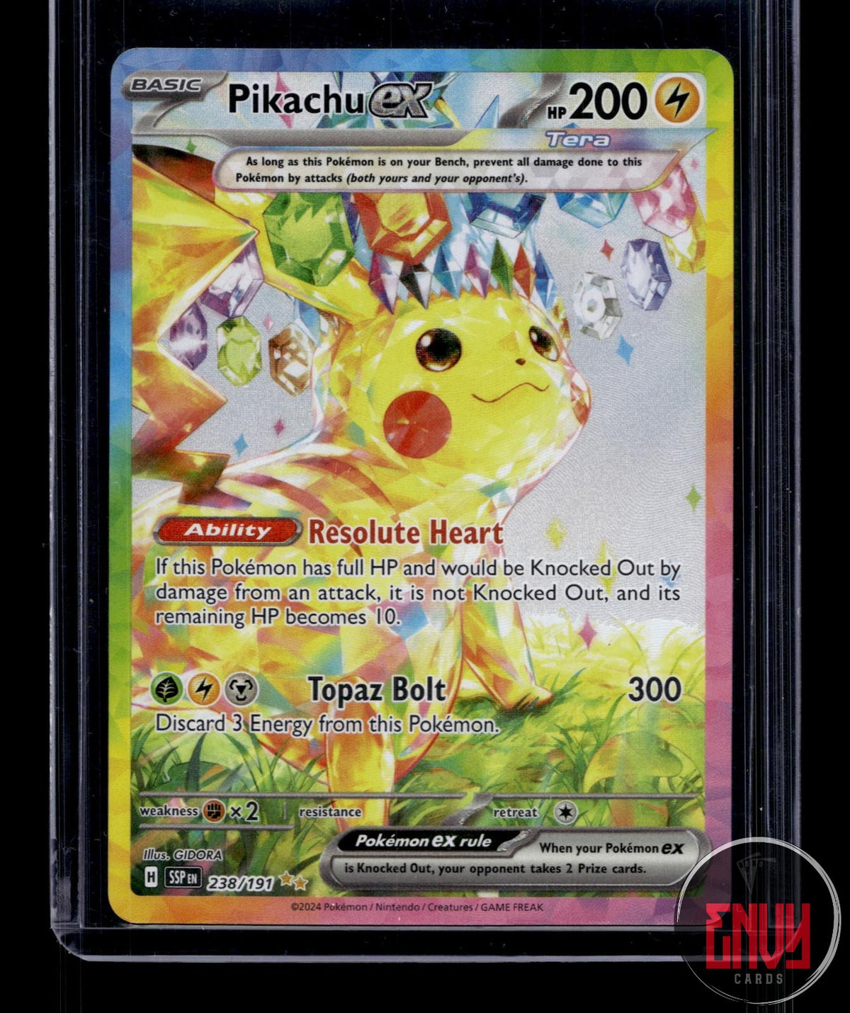 Pikachu ex NM 238/191 SIR Surging Sparks Pokemon Holo