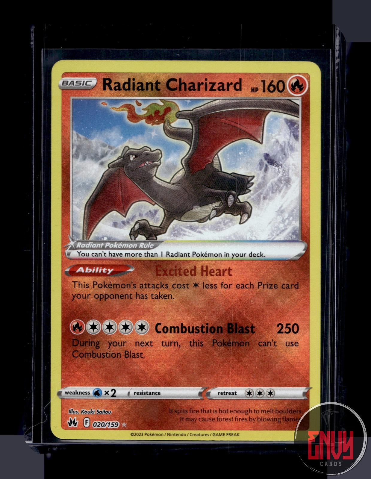 Radiant Charizard Near Mint 020/159 Radiant Rare Crown Zenith Pokemon