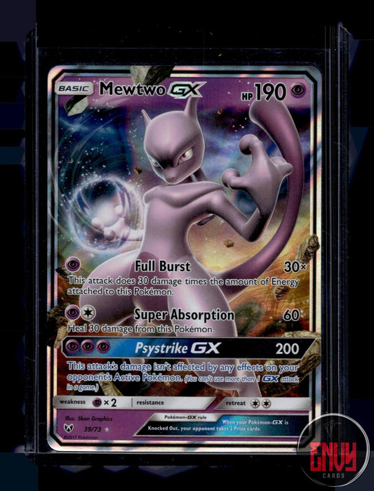 Mewtwo GX Near Mint 39/73 GX Rare Shining Legends Pokemon