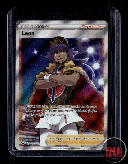 Leon Near Mint 182/185 Ultra Rare Vivid Voltage Pokemon Holo
