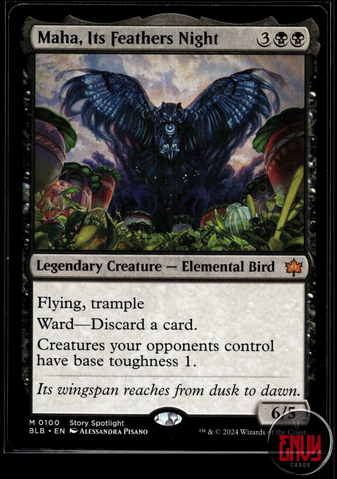 Maha, Its Feathers Night Near Mint 100 Mythic Bloomburrow