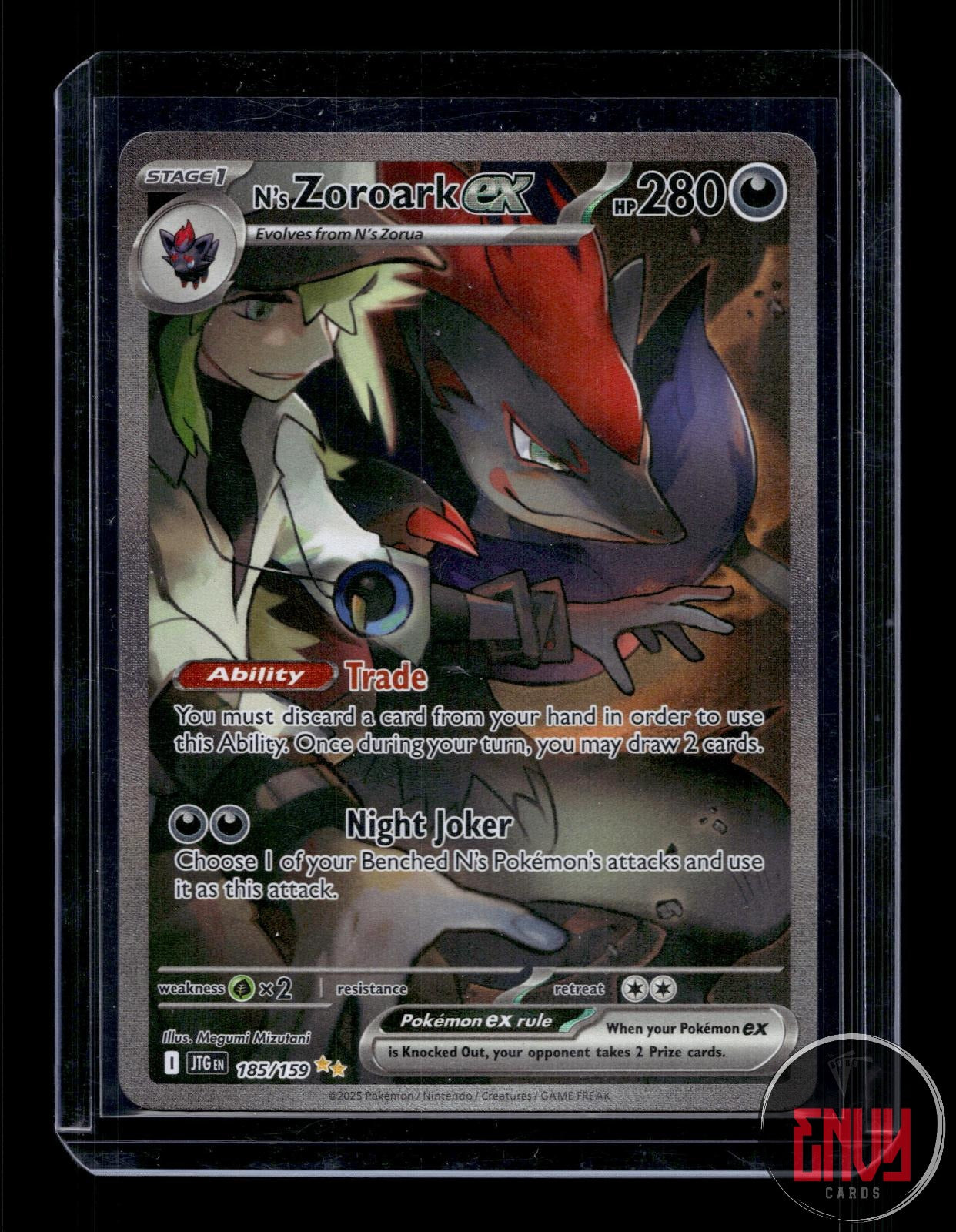 N's Zoroark ex NM 185/159 Journey Together Pokemon Holo