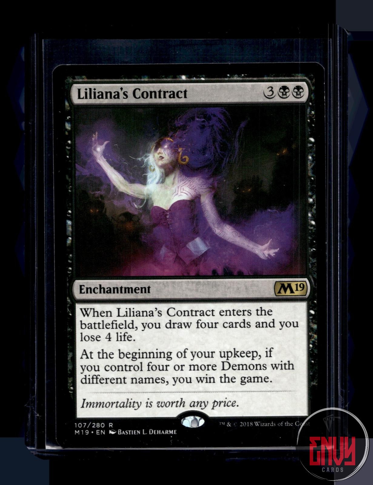 Liliana's Contract Lightly Played 107 Rare Core Set 2019 Magic: The Gathering
