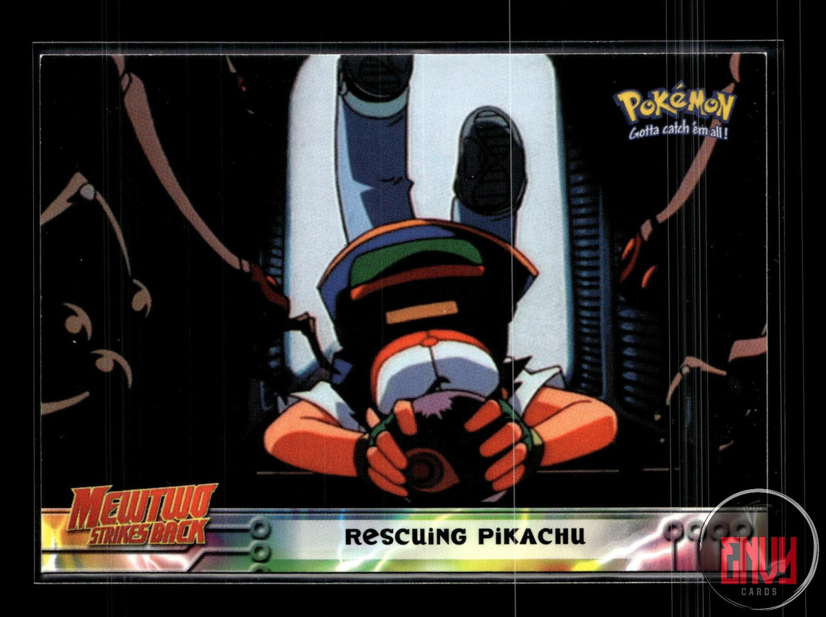 Rescuing Pikachu LP #30 Topps The First Movie Trading Cards Pokemon