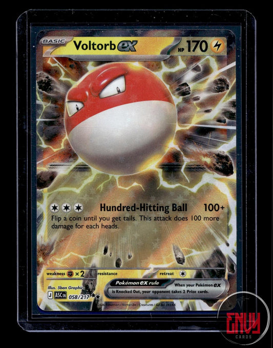 Voltorb ex Near Mint 058/217 Double Rare Ascended Heroes Pokemon