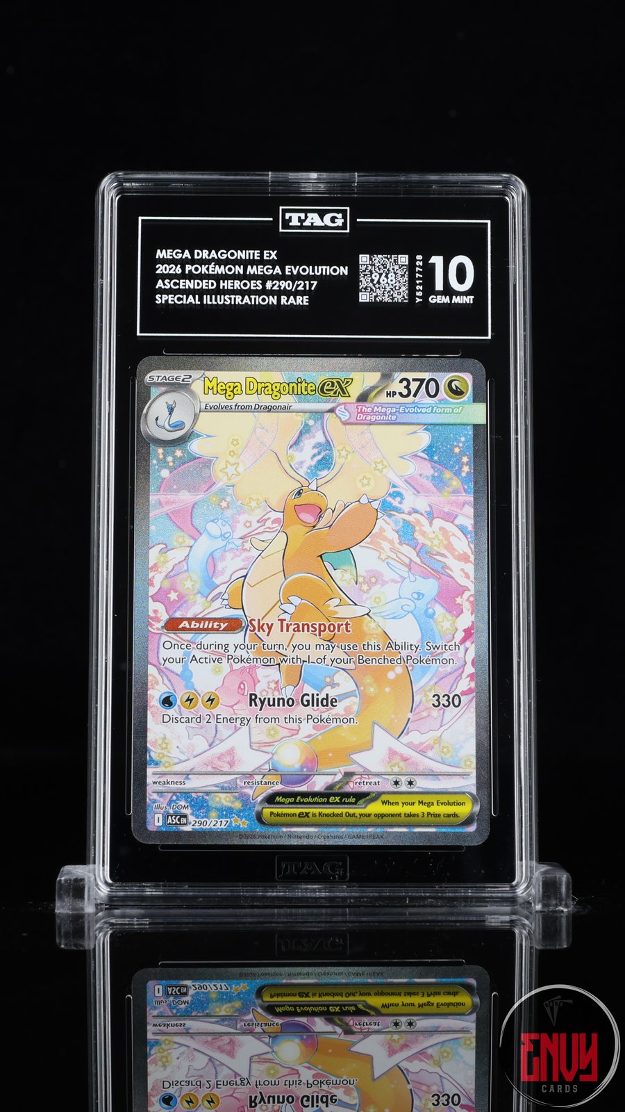Mega Dragonite EX 290/217 Special Illustration Rare Pokemon Tag 10 Gem Mint