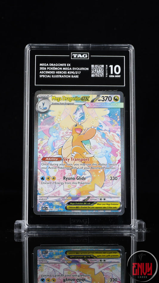 Mega Dragonite EX 290/217 Special Illustration Rare Pokemon Tag 10 Gem Mint