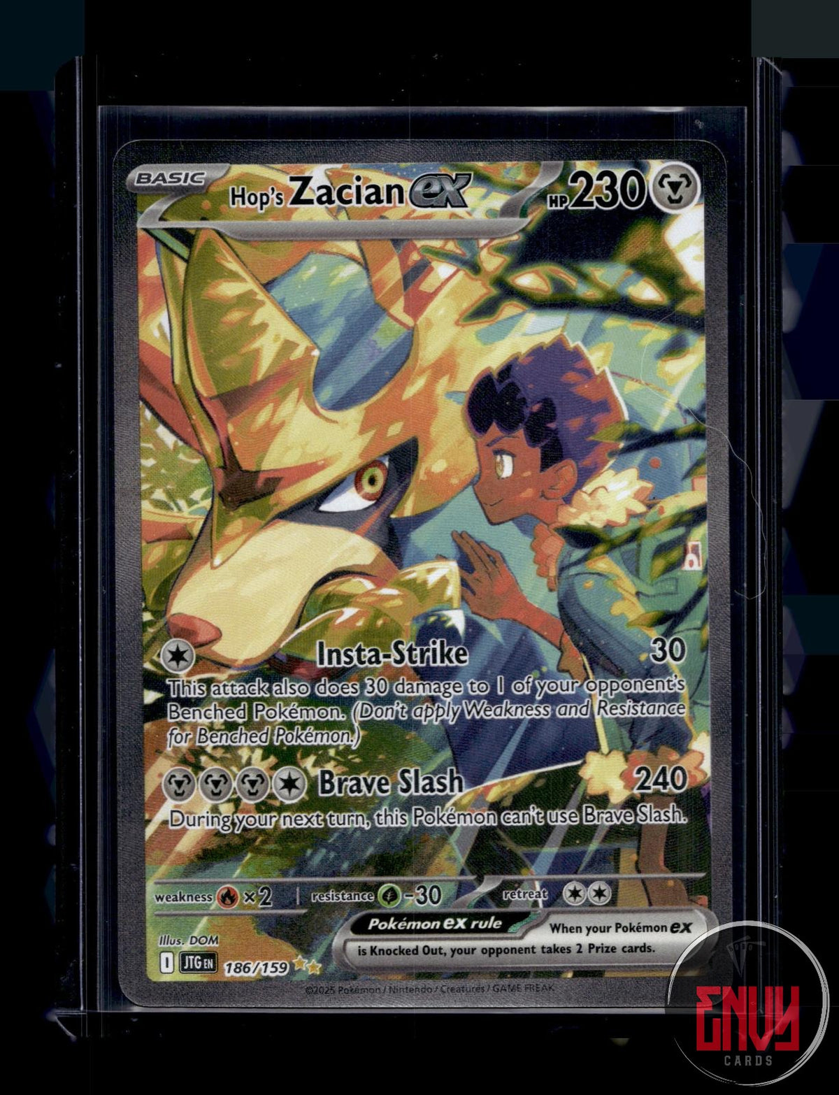 Hop's Zacian ex NM 186/159 SIR Journey Together Pokemon Holo