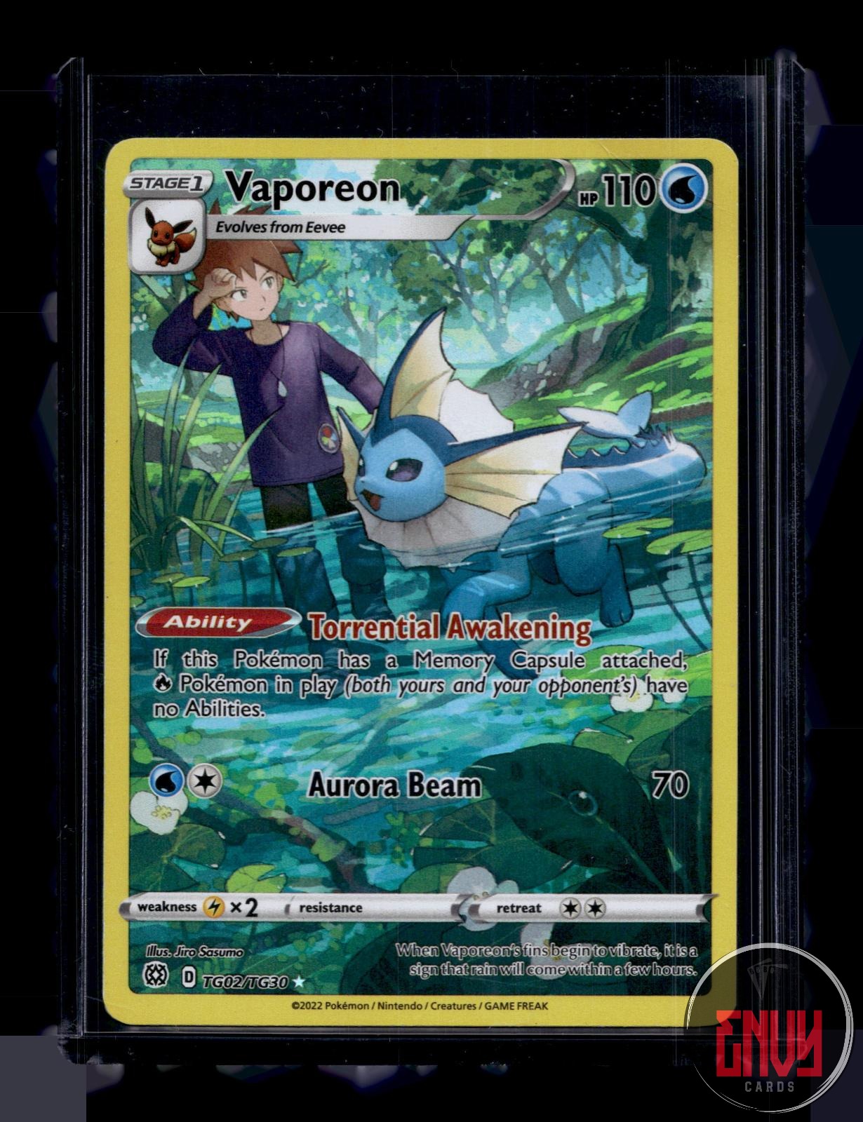 Vaporeon DMG TG02/TG30 Brilliant Stars Trainer Gallery Pokemon Holo
