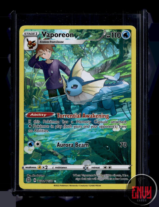 Vaporeon DMG TG02/TG30 Brilliant Stars Trainer Gallery Pokemon Holo