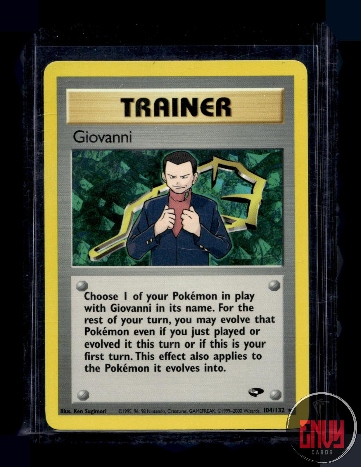 Giovanni Lightly Played 104/132 Rare Gym Challenge Pokemon 1st Edition