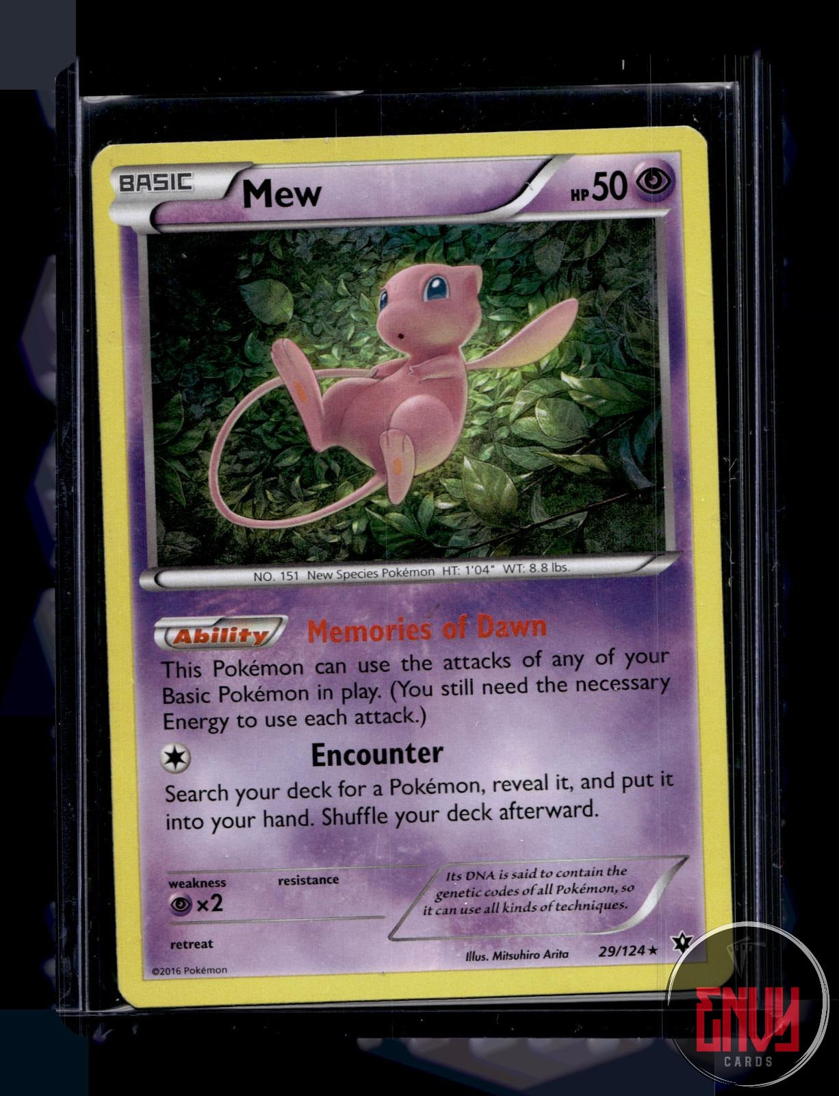 Mew Heavily Played 29/124 Rare Fates Collide Pokemon Holo