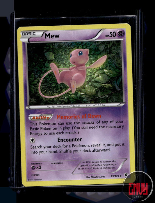 Mew Heavily Played 29/124 Rare Fates Collide Pokemon Holo
