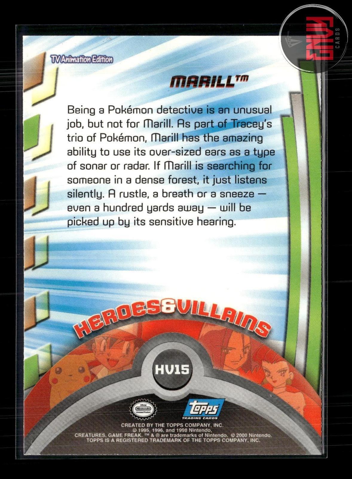 Marill LP #34 Topps Johto Trading Cards Series 3 Pokemon