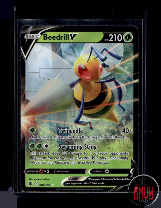 Beedrill V Near Mint 001/189 V Rare Astral Radiance Pokemon