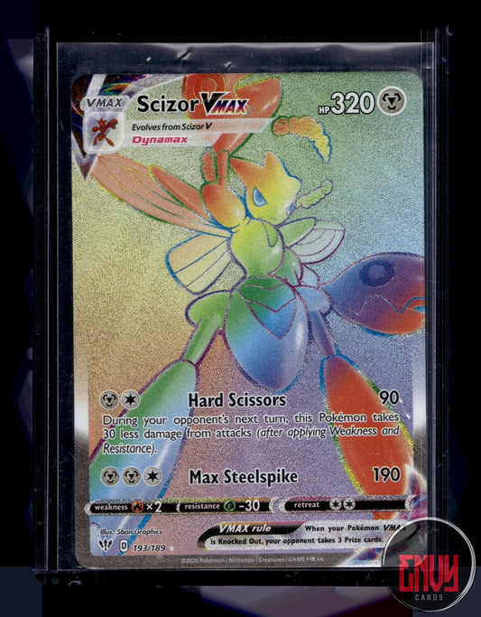 Scizor VMAX Near Mint 193/189 Rainbow Rare Darkness Ablaze Pokemon
