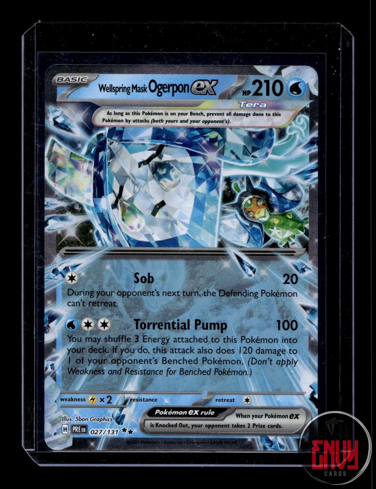 Wellspring Mask Ogerpon ex - 027/131 NM 027/131 Prismatic Evolutions Pokemon