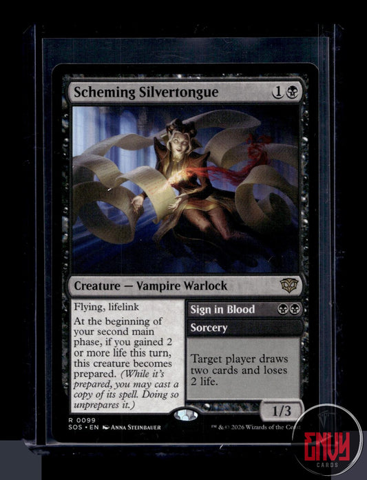 Scheming Silvertongue Lightly Played 99 Rare Secrets of Strixhaven