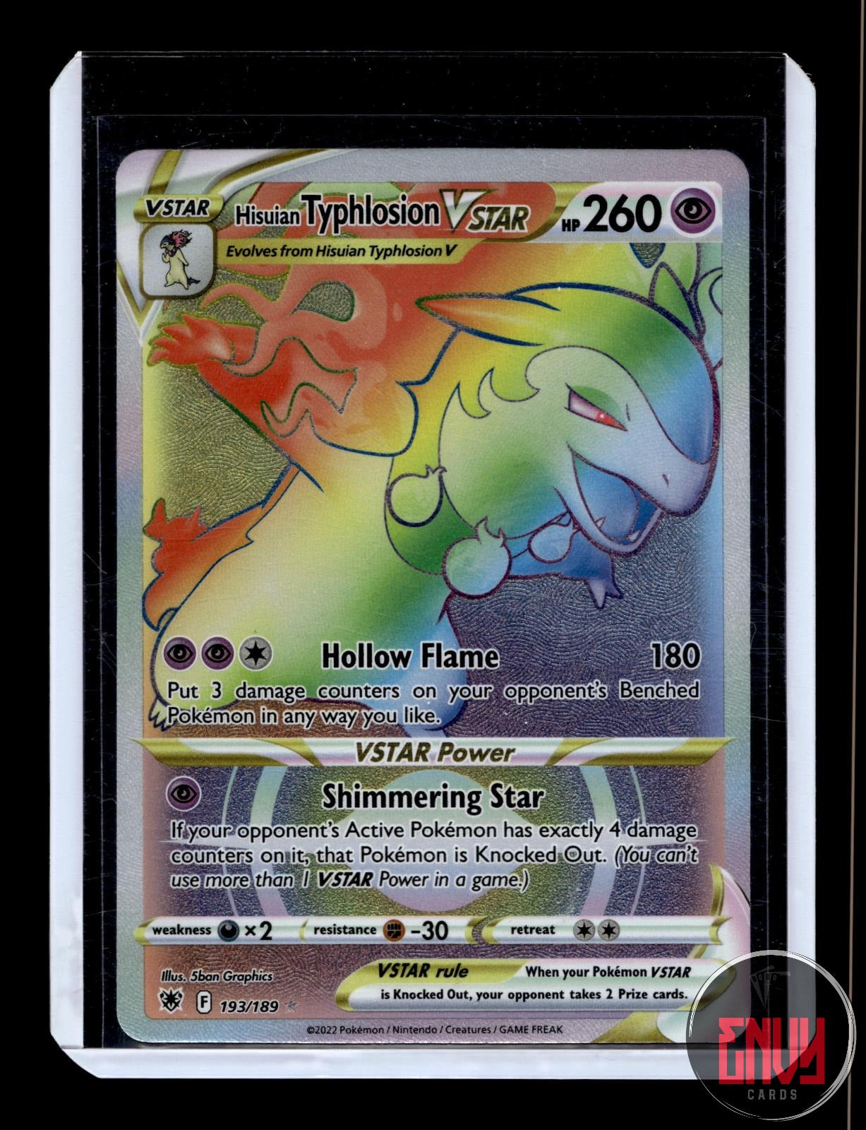Hisuian Typhlosion VSTAR LP 193/189 Rainbow Rare Astral Radiance Pokemon