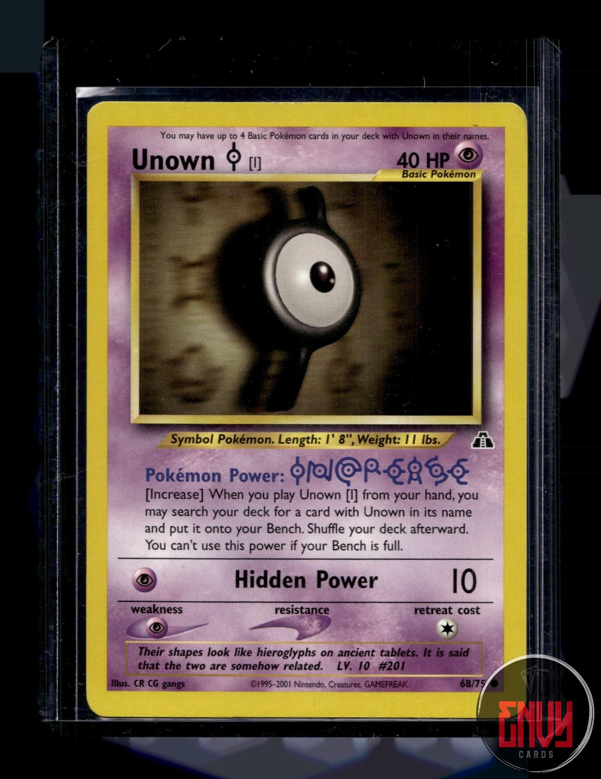 Unown [I] Lightly Played 68/75 Common Neo Discovery Pokemon Unlimited