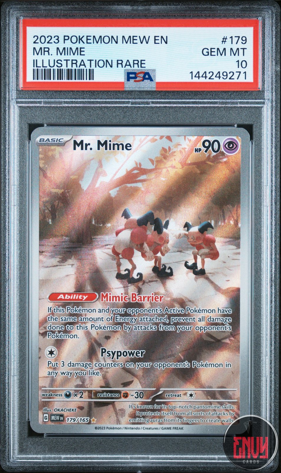 Mr. Mime 179/165 Illustration Rare 151 Pokemon PSA 10
