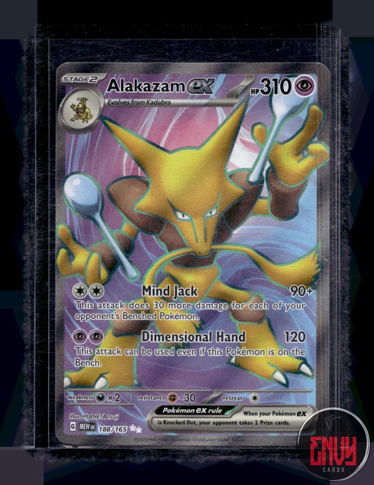 Alakazam ex Lightly Played 188/165 Ultra Rare 151 Pokemon Holo