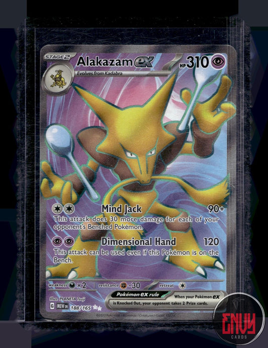 Alakazam ex Lightly Played 188/165 Ultra Rare 151 Pokemon Holo