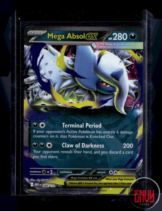Mega Absol ex Near Mint 086/132 Double Rare Mega Evolution Pokemon