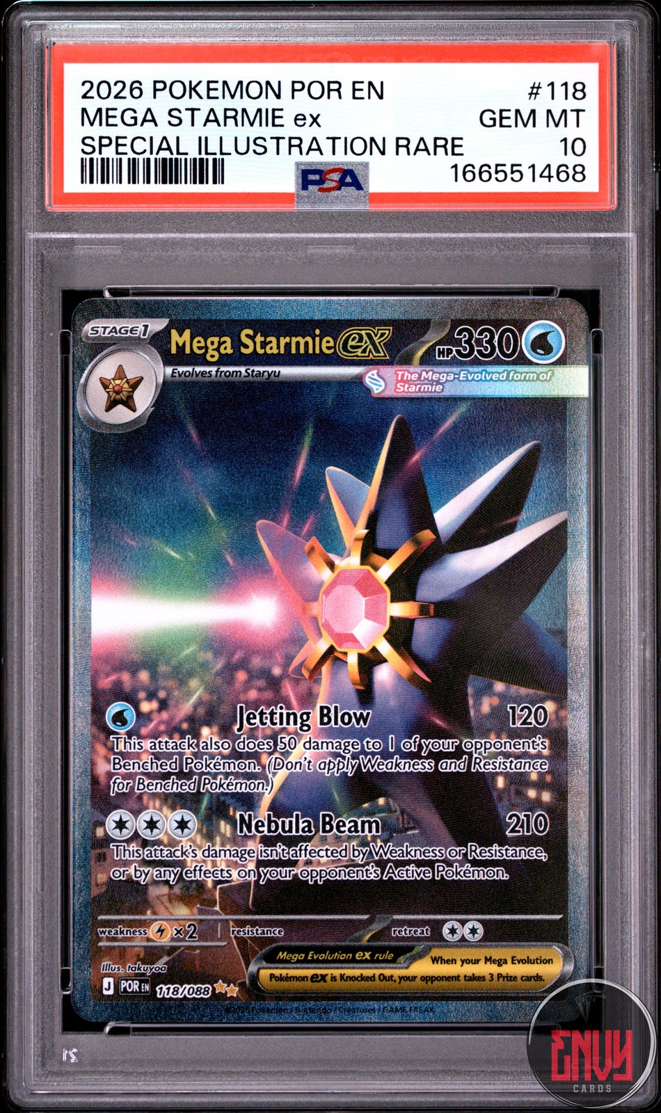 Mega Starmie EX 118 Special Illustration Rare Pokemon PSA 10