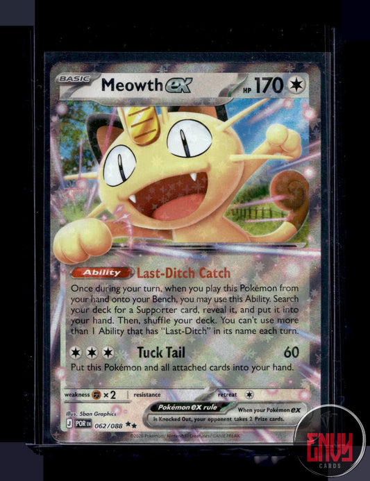 Meowth ex Near Mint 062/088 Double Rare Perfect Order Pokemon
