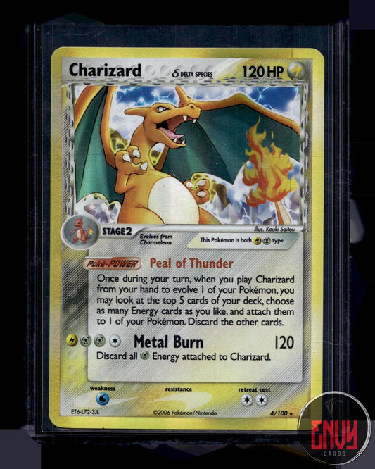 Charizard Near Mint 4/100 Rare Crystal Guardians Pokemon Holo