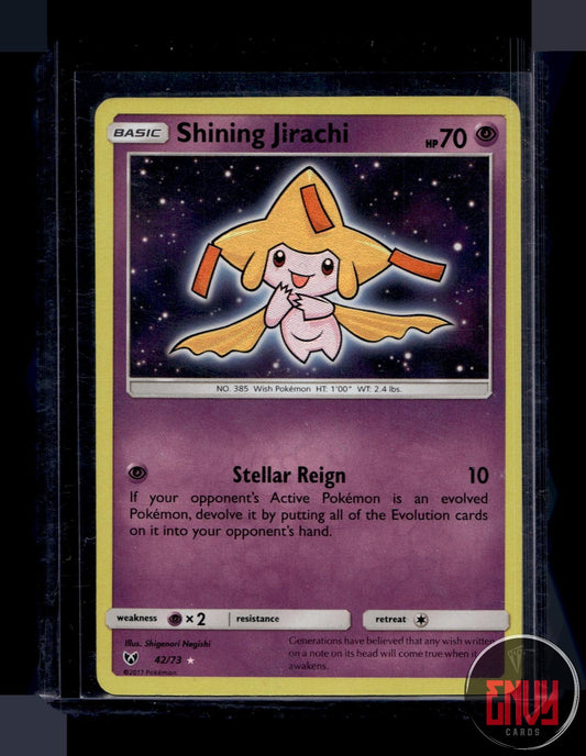 Shining Jirachi Moderately Played 42/73 Rare Shining Shining Legends Pokemon
