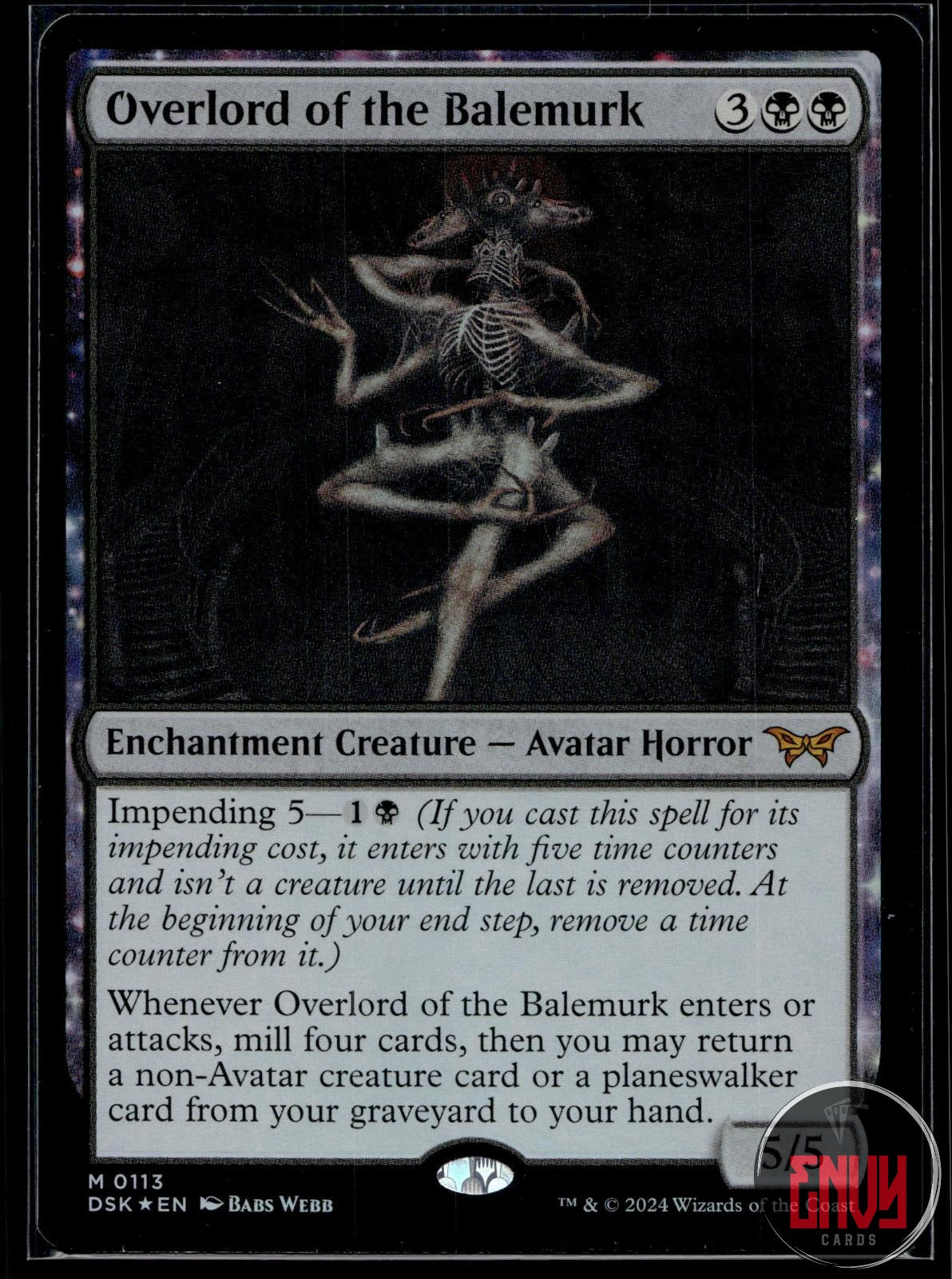 Overlord of the Balemurk Near Mint 113 Mythic Duskmourn: House of Horror Foil