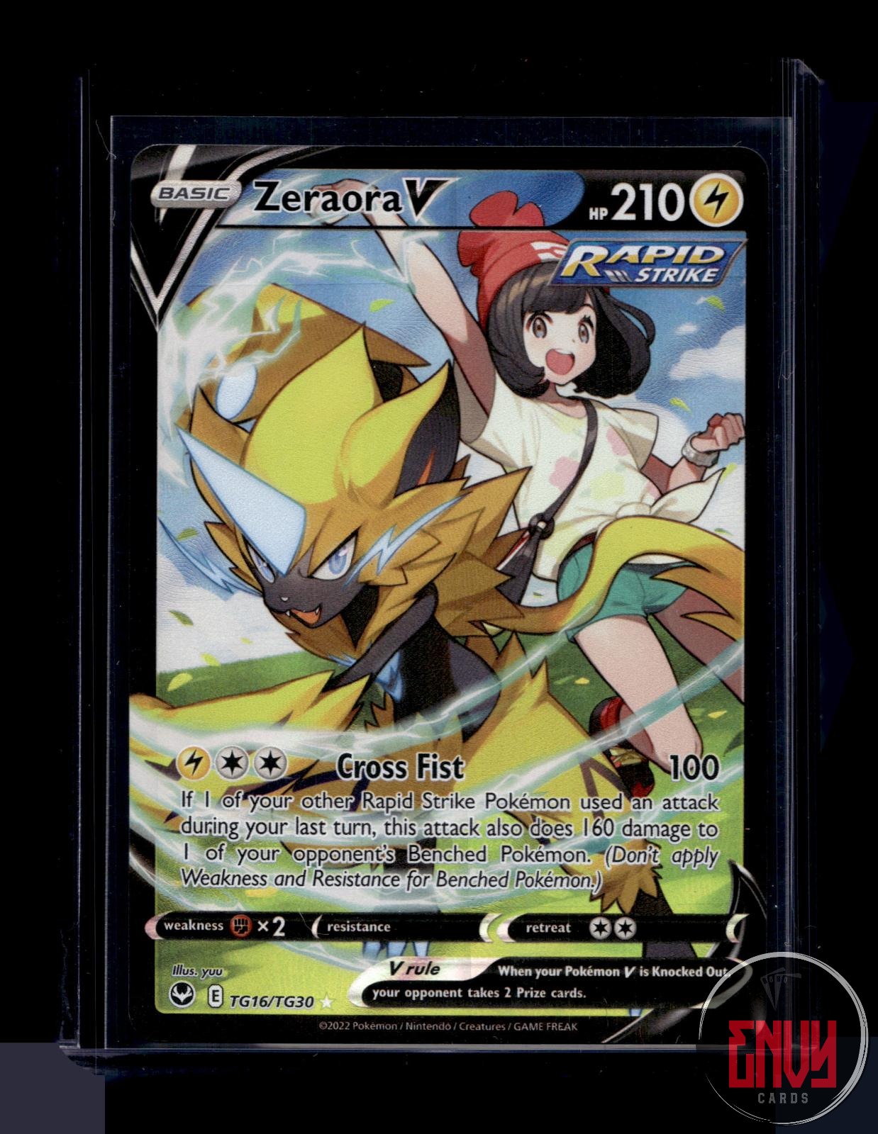 Zeraora V Near Mint TG16/TG30 V Rare Silver Tempest Trainer Gallery Pokemon