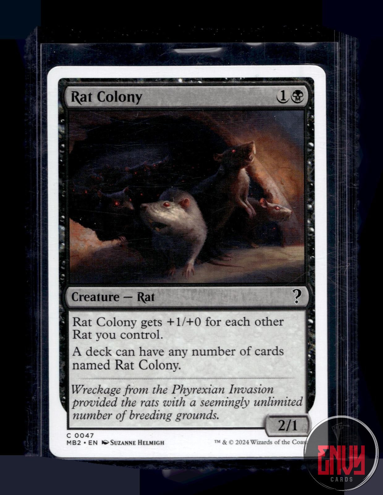 Rat Colony (White Border) LP 47 Common Mystery Booster 2 Magic: The Gathering